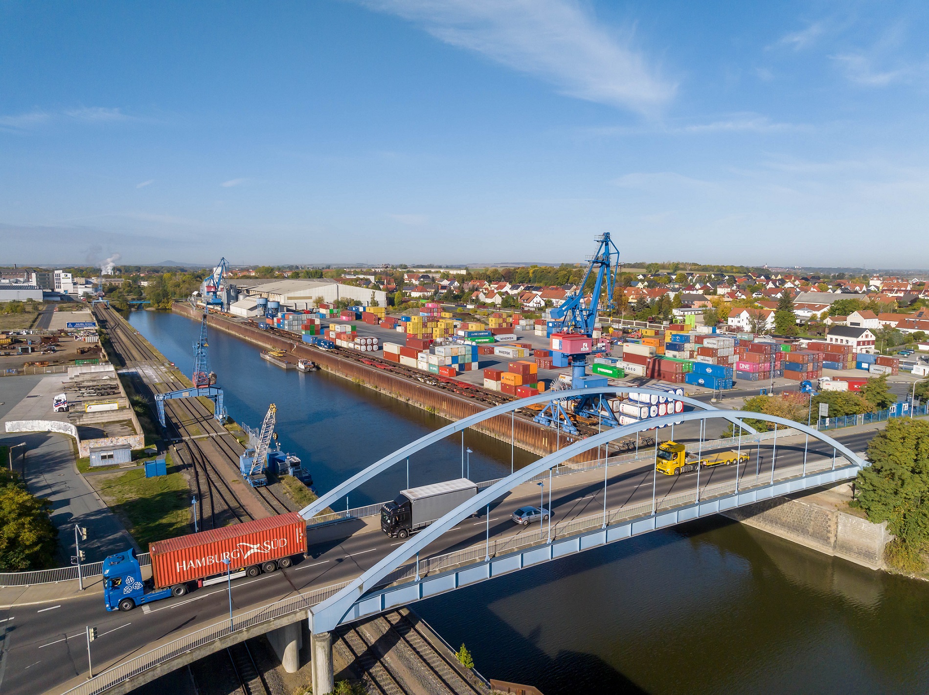 Logistik-Drehkreuz: Binnenhafen Riesa erhält neues KV-Terminal