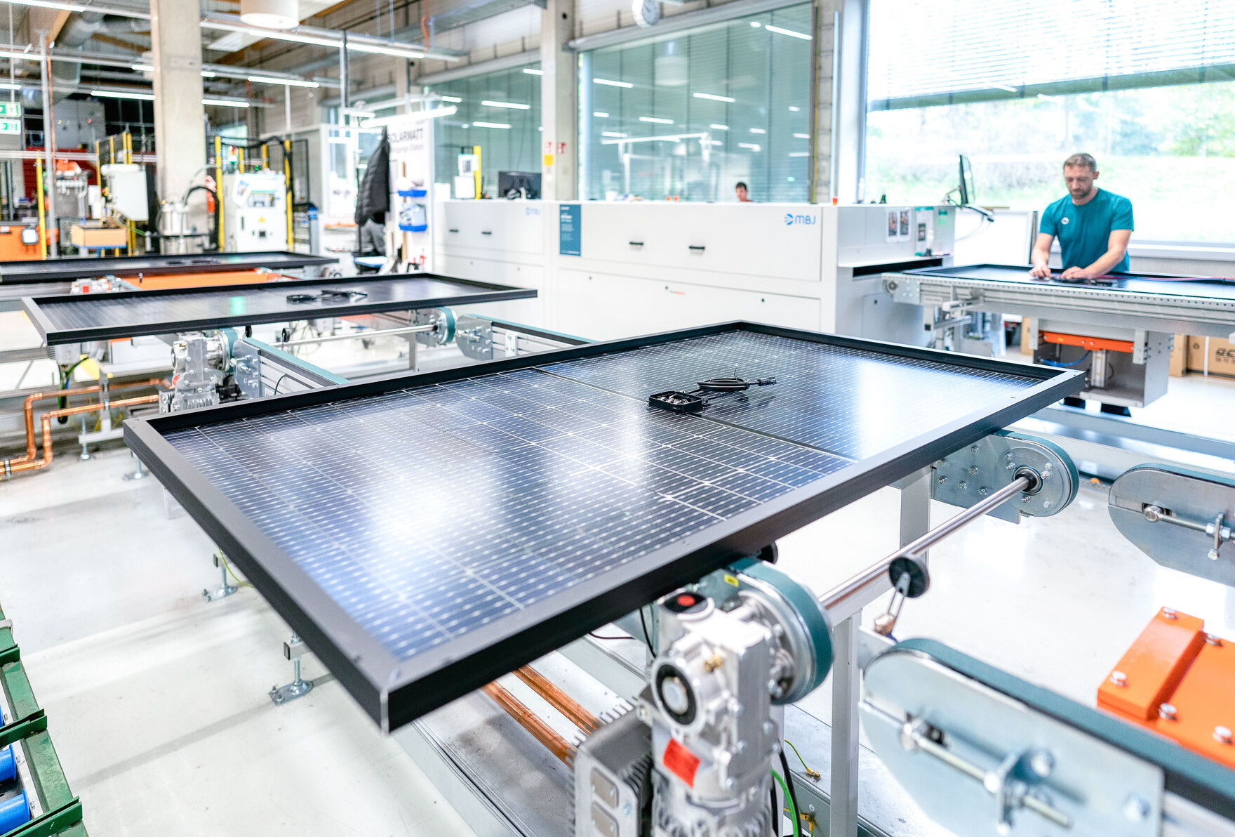 Solarplatten bei Solarwatt