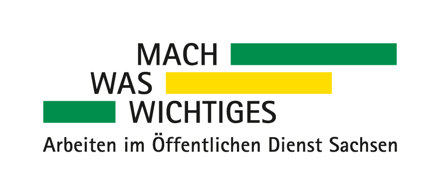 Logo "Mach was Wichtiges" Arbeiten im Öffentlichen Dienst Sachsen